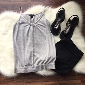 Express gray and silver spaghetti strap tank top.